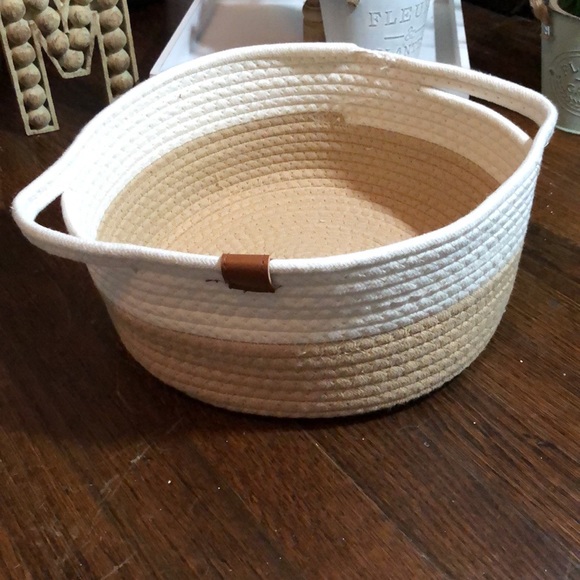 Cotton Rope Baskets Woven Foldable Storage Bin with Handles - Picture 8 of 10